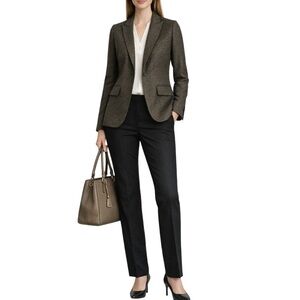 Veronica Beard Cutaway Dickey Blazer Jacket Green Golden Stripe NWT